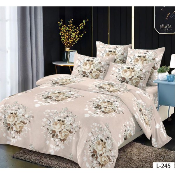 Lenjerie de pat FINET pentru 1 persoana, 4 piese ,160x210 cm , LL-245