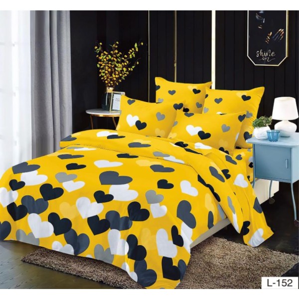 Lenjerie de pat FINET pentru 1 persoana, 4 piese ,160x210 cm , LL-152