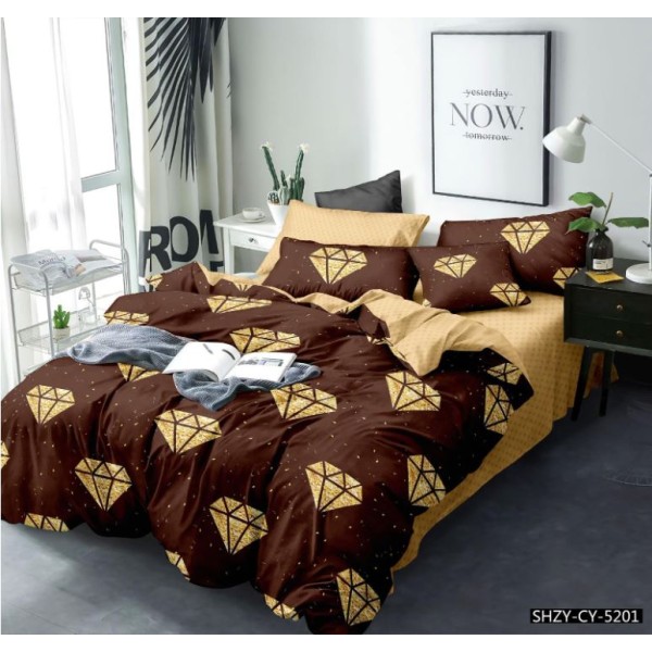 Lenjerie de pat FINET pentru 1 persoana, 4 piese ,160x210 cm ,CY-5201