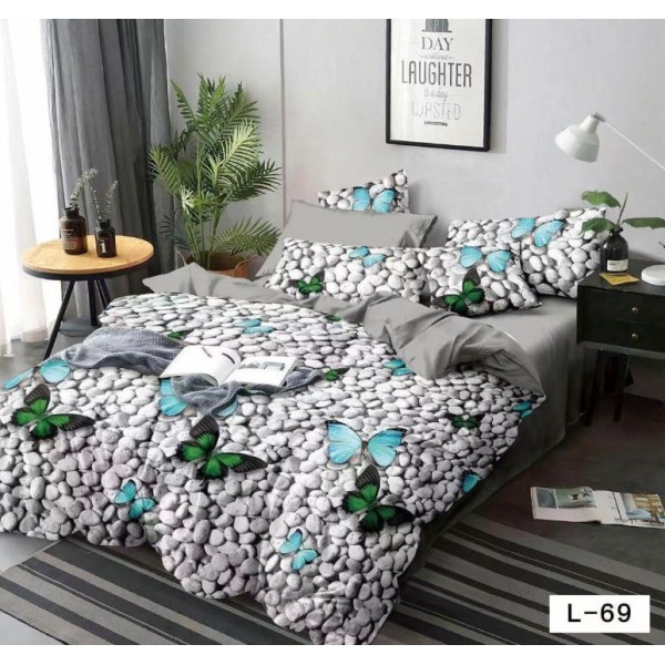 Lenjerie de pat FINET pentru 1 persoana, 4 piese ,160x210 cm , LL-69