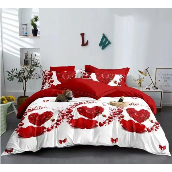 Lenjerie de pat FINET pentru 1 persoana, 4 piese ,160x210 cm ,CY-5205