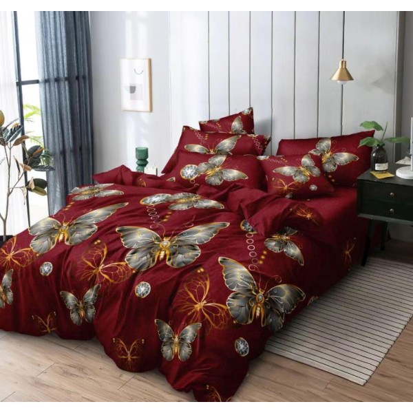 Lenjerie de pat FINET pentru 1 persoana, 4 piese ,160x210 cm ,CY-5207