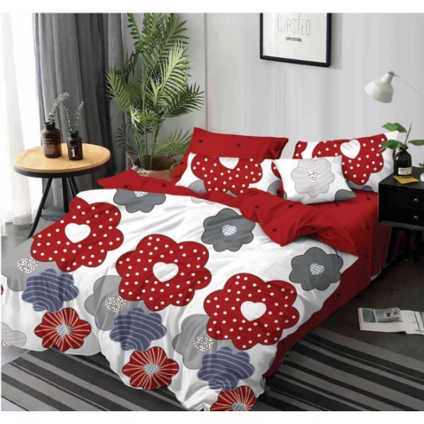 Lenjerie de pat dublu,2 persoane, 6 piese, Finet, 220x230cm, SKY-18