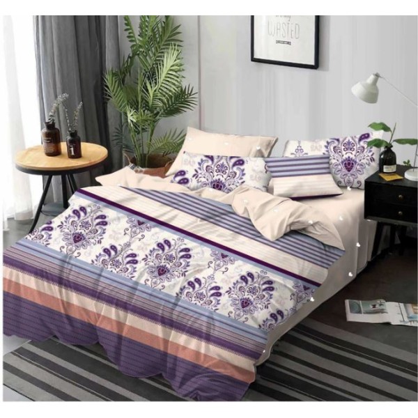 Lenjerie de pat dublu,2 persoane, 6 piese, Finet, 220x230cm, SKY-25 Lenjerie de pat dublu,2 persoane, 6 piese, Finet, 220x230cm, SKY-25