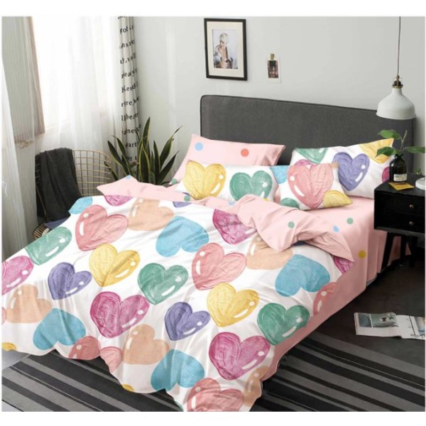 Lenjerie de pat dublu,2 persoane, 6 piese, Finet, 220x230cm, SKY-33 Lenjerie de pat dublu,2 persoane, 6 piese, Finet, 220x230cm, SKY-33
