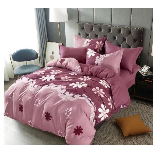 Lenjerie de pat dublu,2 persoane, 6 piese, Finet, 220x230cm, SKY-52 Lenjerie de pat dublu,2 persoane, 6 piese, Finet, 220x230cm, SKY-52
