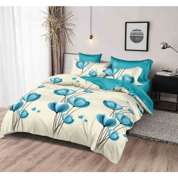 Lenjerie de pat dublu,2 persoane, 6 piese, Finet, 220x230cm, SKY-54 Lenjerie de pat dublu,2 persoane, 6 piese, Finet, 220x230cm, SKY-54