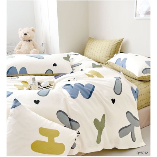 Set Lenjerie Eleganta din Bumbac, cu imprimeu deosebit, pentru pat dublu, 4 piese: Cearceaf de pat cu elastic 180 x 200 cm, Cearceaf pilota 200 x 230 cm, 2 fete de perna 50 x 70 cm, QY8012 Set Lenjerie Eleganta din Bumbac, cu imprimeu deosebit, pentru pat dublu, 4 piese: Cearceaf de pat cu elastic 180 x 200 cm, Cearceaf pilota 200 x 230 cm, 2 fete de perna 50 x 70 cm, QY8012