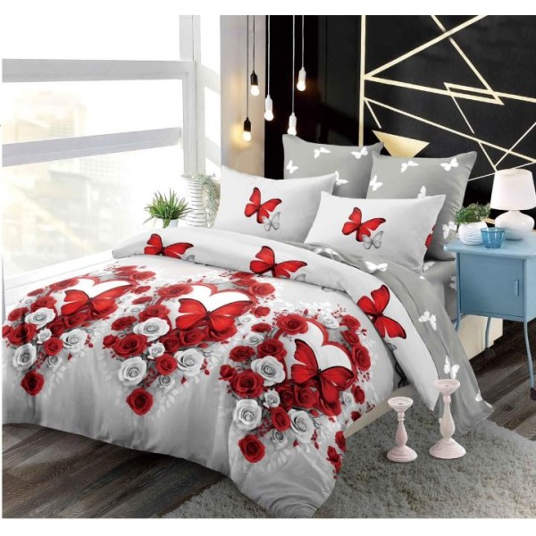 Set Lenjerie Eleganta din Finet , cu imprimeu deosebit, pentru pat dublu, 6 piese: Cearceaf de pat cu elastic 180 x 200 cm, Cearceaf pilota 200 x 230 cm, 2 fete de perna 55 x 80 cm, 2 fete de perna 70 x 70 cm, BB-933 Set Lenjerie Eleganta din Finet , cu imprimeu deosebit, pentru pat dublu, 6 piese: Cearceaf de pat cu elastic 180 x 200 cm, Cearceaf pilota 200 x 230 cm, 2 fete de perna 55 x 80 cm, 2 fete de perna 70 x 70 cm, BB-933