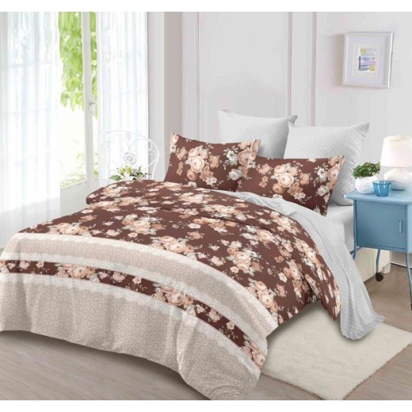 Lenjerie de pat FINET pentru 2 persoane, 6 piese, Cearceaf de pat  235 x 250 cm, Cearceaf pilota 200 x 230 cm, 2 fete de perna 70 x 70 cm,2 fete de perna 55 x 80 cm, A640