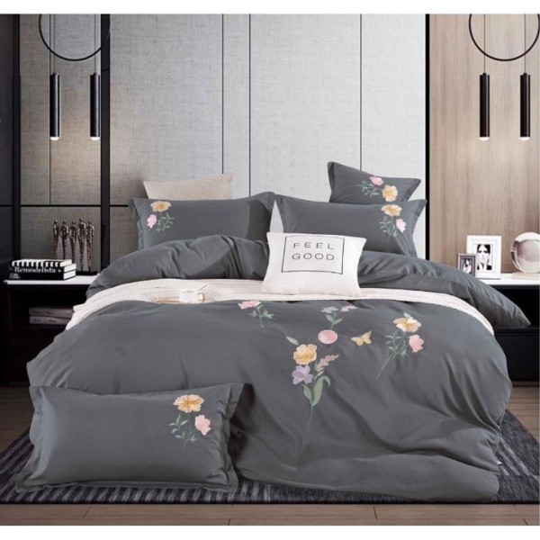 Set Lenjerie Eleganta din Bumbac, Brodat , pentru pat dublu, 4 piese: Cearceaf de pat cu elastic 180 x 200 cm, Cearceaf pilota 200 x 230 cm, 2 fete de perna 55 x 80 cm, XH014 Set Lenjerie Eleganta din Bumbac, Brodat , pentru pat dublu, 4 piese: Cearceaf de pat cu elastic 180 x 200 cm, Cearceaf pilota 200 x 230 cm, 2 fete de perna 55 x 80 cm, XH014