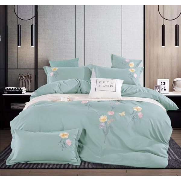 Set Lenjerie Eleganta din Bumbac, Brodat , pentru pat dublu, 4 piese: Cearceaf de pat cu elastic 180 x 200 cm, Cearceaf pilota 200 x 230 cm, 2 fete de perna 55 x 80 cm, XH002 Set Lenjerie Eleganta din Bumbac, Brodat , pentru pat dublu, 4 piese: Cearceaf de pat cu elastic 180 x 200 cm, Cearceaf pilota 200 x 230 cm, 2 fete de perna 55 x 80 cm, XH002