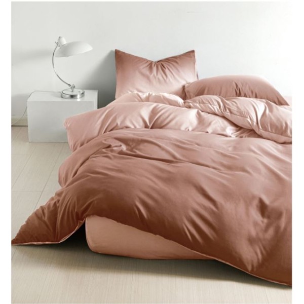 Lenjerie de Pat dublu, Bumbac Satinat Superior,4 Piese Cearceaf de pat 240 x 250 cm, Cearceaf pilota 200 x 230 cm, 2 fete de perna 55 x 75 cm, A50-663
