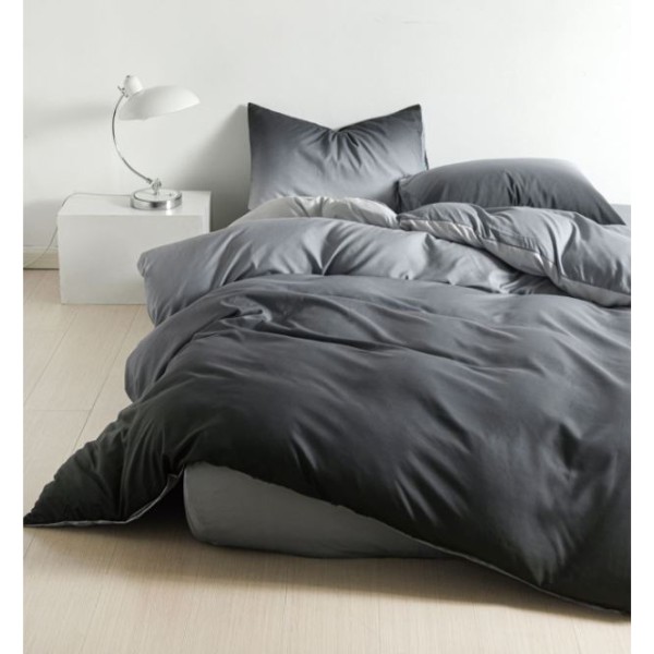 Lenjerie de Pat dublu, Bumbac Satinat Superior,4 Piese Cearceaf de pat 240 x 250 cm, Cearceaf pilota 200 x 230 cm, 2 fete de perna 55 x 75 cm, A50-660
