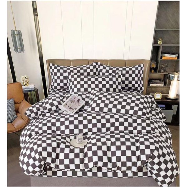 Lenjerie Din Bumbac Tip Finet 6 Piese Pentru Pat Dublu,Cearceaf de pat 240 x 250, R60-510