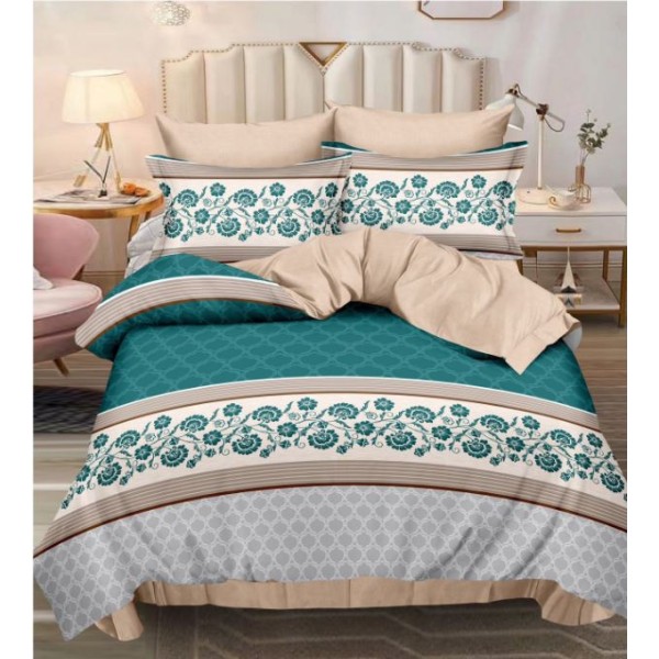 Lenjerie Din Bumbac Tip Finet 6 Piese Pentru Pat Dublu,Cearceaf de pat 240 x 250, R60-497 Lenjerie Din Bumbac Tip Finet 6 Piese Pentru Pat Dublu,Cearceaf de pat 240 x 250, R60-497
