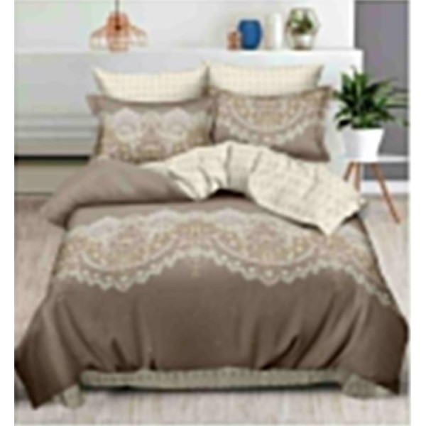 Lenjerie Din Bumbac Tip Finet 6 Piese Pentru Pat Dublu,Cearceaf de pat 240 x 250, R60-456