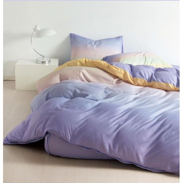 Lenjerie De Pat 1 Persoana 4 Piese, din Bumbac Finet, Cearceaf de pat 155x200cm, Y60-108