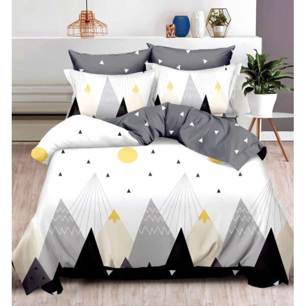 Set Lenjerie Eleganta , Finet, imprimat digital, pentru 2 persoane, 6 piese, Cearceaf de pat cu elastic 180x200 cm, T91 Set Lenjerie Eleganta , Finet, imprimat digital, pentru 2 persoane, 6 piese, Cearceaf de pat cu elastic 180x200 cm, T91