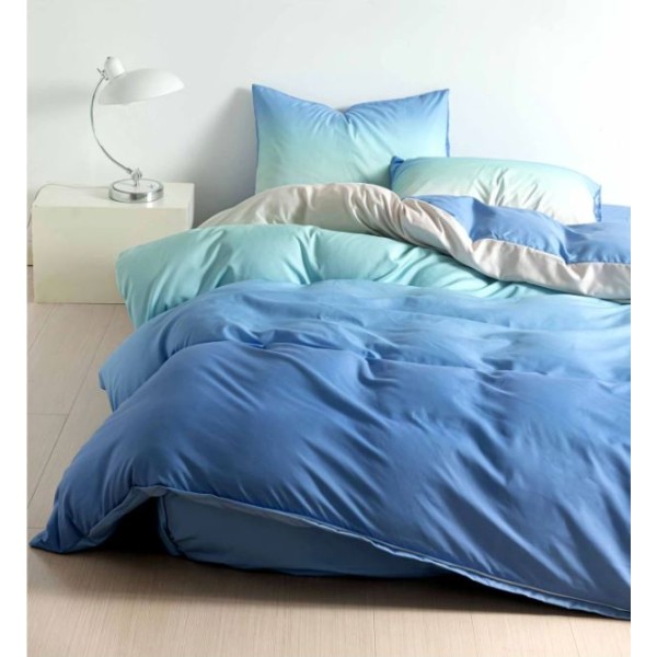 Set Lenjerie Eleganta pentru pat dublu, Bumbac Satinat Superior, 4 piese, cu ELASTIC, Cearceaf de pat cu elastic 180x200cm, E134