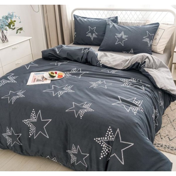Set Lenjerie Eleganta pentru pat dublu, Bumbac Satinat Superior, 4 piese, cu ELASTIC, Cearceaf de pat cu elastic 180x200cm, E19 Set Lenjerie Eleganta pentru pat dublu, Bumbac Satinat Superior, 4 piese, cu ELASTIC, Cearceaf de pat cu elastic 180x200cm, E19