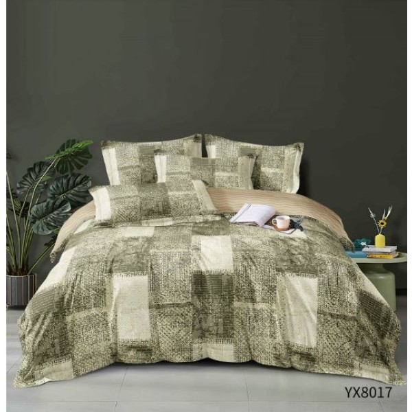 Lenjerie de pat Eleganta Pentru 1 Persoana, cearsaf de pat cu elastic 140x200 cm, FINET, 4 piese, YX8017