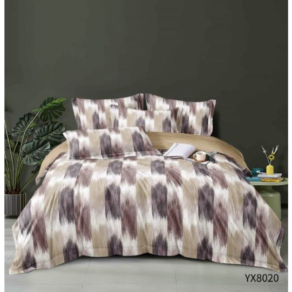 Lenjerie de pat Eleganta Pentru 1 Persoana, cearsaf de pat cu elastic 140x200 cm, FINET, 4 piese, YX8020