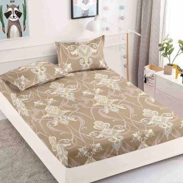 Husa de Pat cu Elastic din Finet + 2 Fete de Perna, Pat 1 Persoana, 90x200cm, JJ13