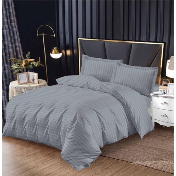 Lenjerie de pat, 1 persoana, tip Damasc, 4 piese, Cearceaf cu Elastic 140x200cm, G-03