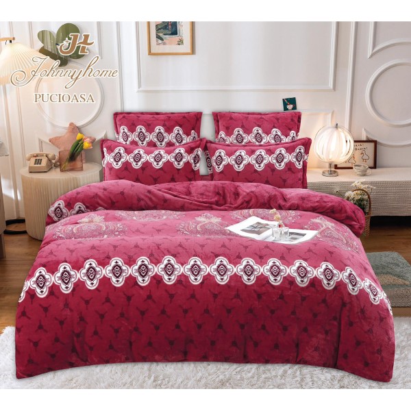 Set Lenjerie Eleganta , Cocolino 6 piese, pentru 2 persoane, Cearceaf de pat 220x230 cm, F09