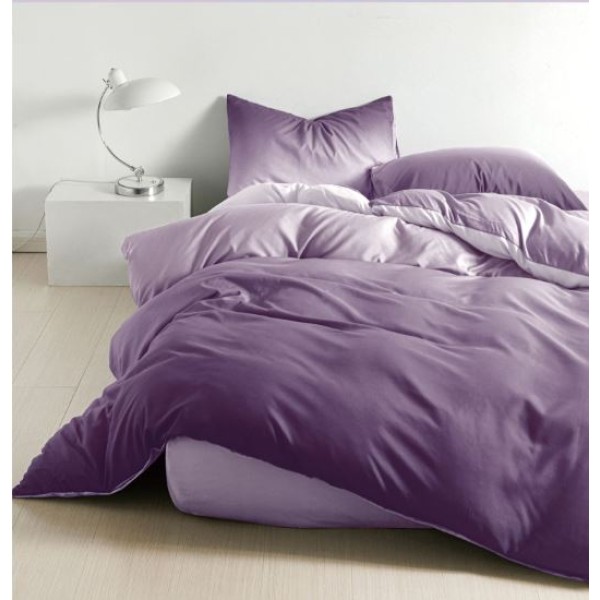 Set Lenjerie Eleganta pentru 1 Persoana, Bumbac Finet din 4 piese, Cearceaf de pat 140x200x25cm, G60-96