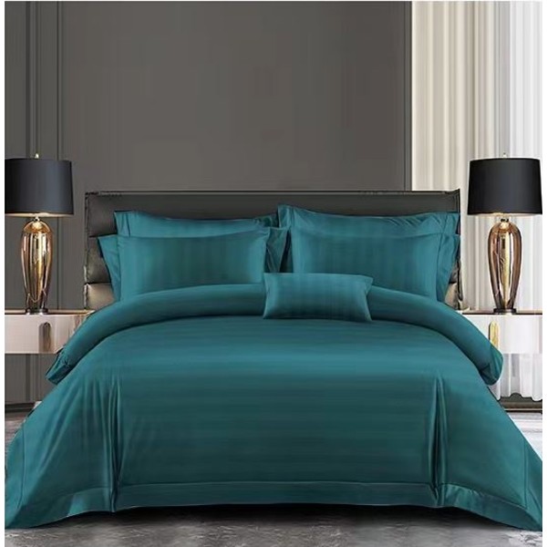 Set Lenjerie Eleganta Damasc din 6 piese cu elestic, Cearceaf de pat 180x200cm, PU-02 Set Lenjerie Eleganta Damasc din 6 piese cu elestic, Cearceaf de pat 180x200cm, PU-02