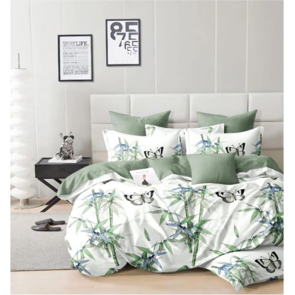 Set Lenjerie Eleganta 6 piese din Finet, Cearceaf de pat 230x240cm, Pat 2 Persoane, PC-3