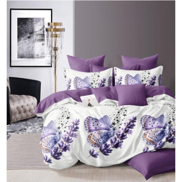 Set Lenjerie Eleganta 6 piese din Finet, Cearceaf de pat 230x240cm, Pat 2 Persoane, PC-4