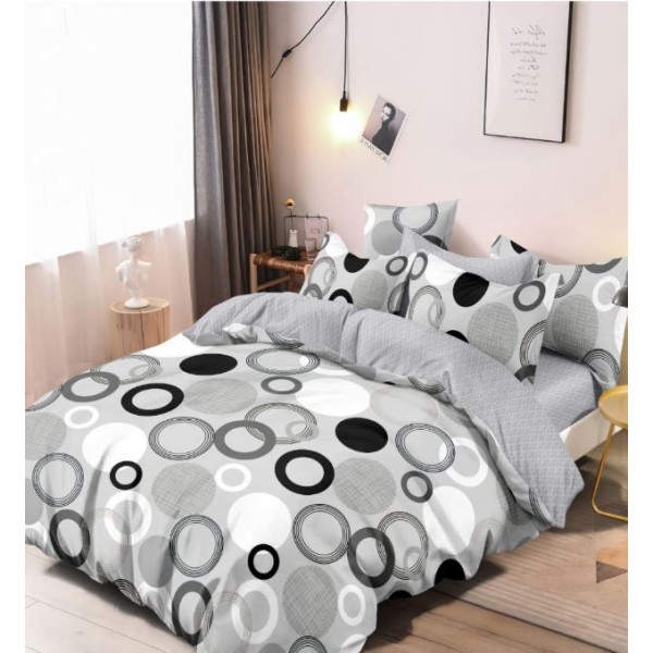 Set Lenjerie Eleganta 6 piese din Finet, Cearceaf de pat 230x240cm, Pat 2 Persoane, PC-9
