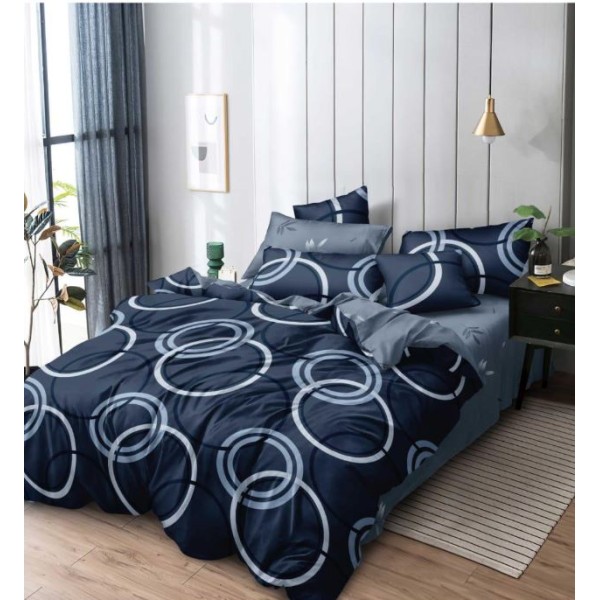 Set Lenjerie Eleganta 6 piese din Finet, Cearceaf de pat 230x240cm, Pat 2 Persoane, PC-41