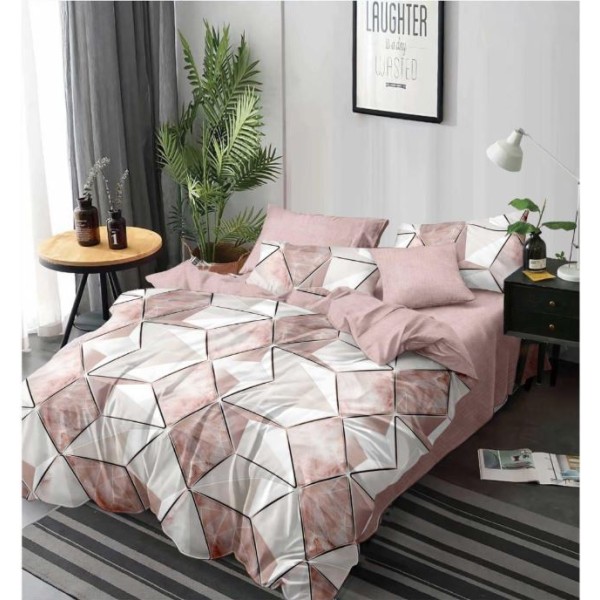 Set Lenjerie Eleganta 6 piese din Finet, Cearceaf de pat 230x240cm, Pat 2 Persoane, PC-47