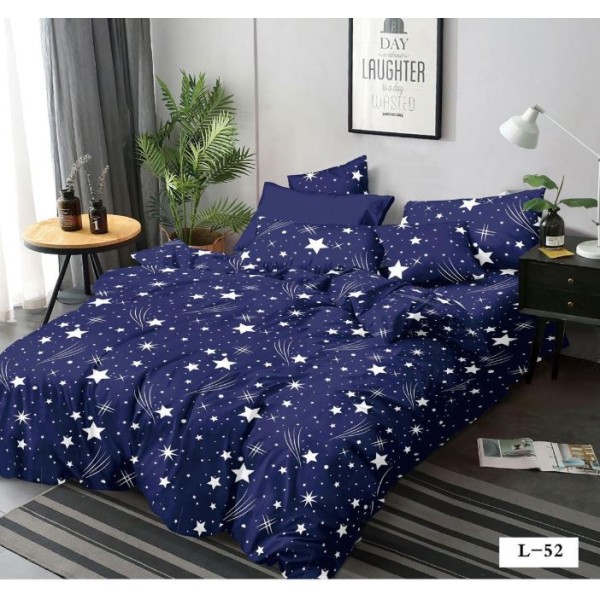 Set Lenjerie Eleganta Finet cu elastic din 4 piese, Cearceaf de pat 180x200cm, Pat 2 Persoane, EL-52