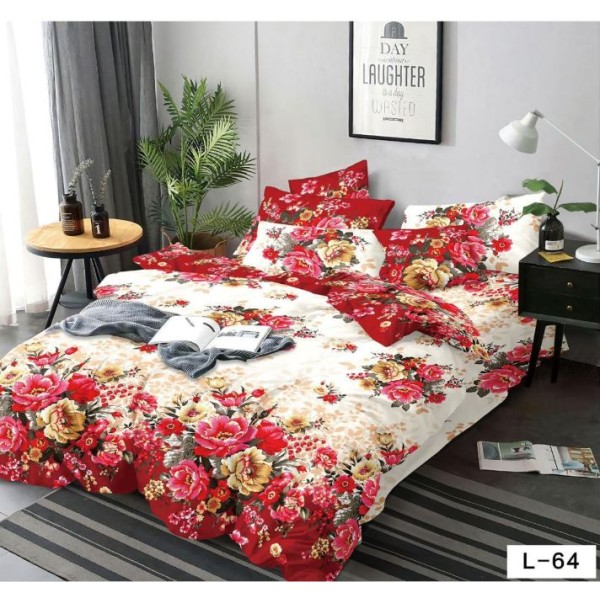 Set Lenjerie Eleganta Finet cu elastic din 4 piese, Cearceaf de pat 180x200cm, Pat 2 Persoane, EL-64