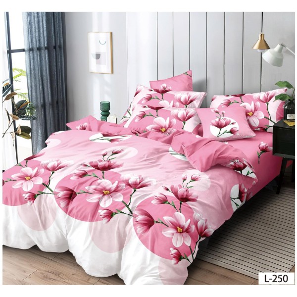 Set Lenjerie Eleganta Finet cu elastic din 4 piese, Cearceaf de pat 180x200cm, Pat 2 Persoane, EL-250