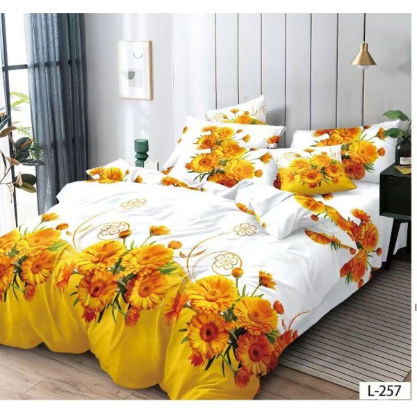 Set Lenjerie Eleganta Finet cu elastic din 4 piese, Cearceaf de pat 180x200cm, Pat 2 Persoane, EL-257