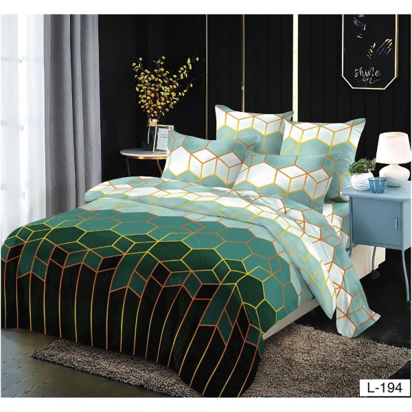 Set Lenjerie Eleganta Finet cu elastic din 4 piese, Cearceaf de pat 180x200cm, Pat 2 Persoane, EL-194