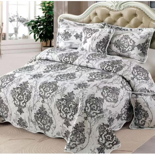 Cuvertură Pat Dublu, 5 Piese, Bumbac 100% , Imprimat –Calitate Premium, cu Imprimeu Durabil, 230x250 cm, E-S366 Cuvertură Pat Dublu, 5 Piese, Bumbac 100% , Imprimat –Calitate Premium, cu Imprimeu Durabil, 230x250 cm, E-S366