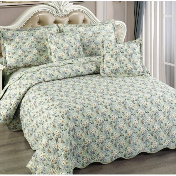Cuvertură Pat Dublu, 5 Piese, Bumbac 100% , Imprimat –Calitate Premium, cu Imprimeu Durabil, 230x250 cm, E-S136 Cuvertură Pat Dublu, 5 Piese, Bumbac 100% , Imprimat –Calitate Premium, cu Imprimeu Durabil, 230x250 cm, E-S136