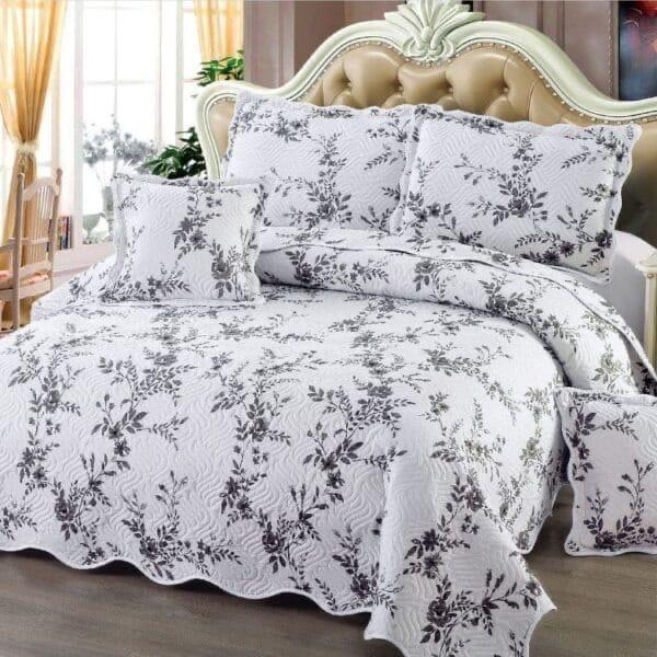 Cuvertură Pat Dublu, 5 Piese, Bumbac 100% , Imprimat –Calitate Premium, cu Imprimeu Durabil, 230x250 cm, E-S3 Cuvertură Pat Dublu, 5 Piese, Bumbac 100% , Imprimat –Calitate Premium, cu Imprimeu Durabil, 230x250 cm, E-S3