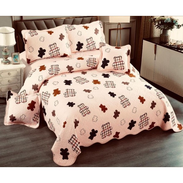 Cuvertură Pat Dublu, 5 Piese, Bumbac 100% , Imprimat –Calitate Premium, cu Imprimeu Durabil, 230x250 cm, E-S116 Cuvertură Pat Dublu, 5 Piese, Bumbac 100% , Imprimat –Calitate Premium, cu Imprimeu Durabil, 230x250 cm, E-S116