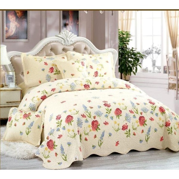 Cuvertură Pat Dublu, 5 Piese, Bumbac 100% , Imprimat –Calitate Premium, cu Imprimeu Durabil, 230x250 cm, E-S91 Cuvertură Pat Dublu, 5 Piese, Bumbac 100% , Imprimat –Calitate Premium, cu Imprimeu Durabil, 230x250 cm, E-S91