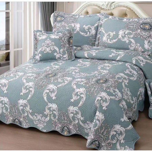 Cuvertură Pat Dublu, 5 Piese, Bumbac 100% , Imprimat –Calitate Premium, cu Imprimeu Durabil, 230x250 cm, E-S209 Cuvertură Pat Dublu, 5 Piese, Bumbac 100% , Imprimat –Calitate Premium, cu Imprimeu Durabil, 230x250 cm, E-S209