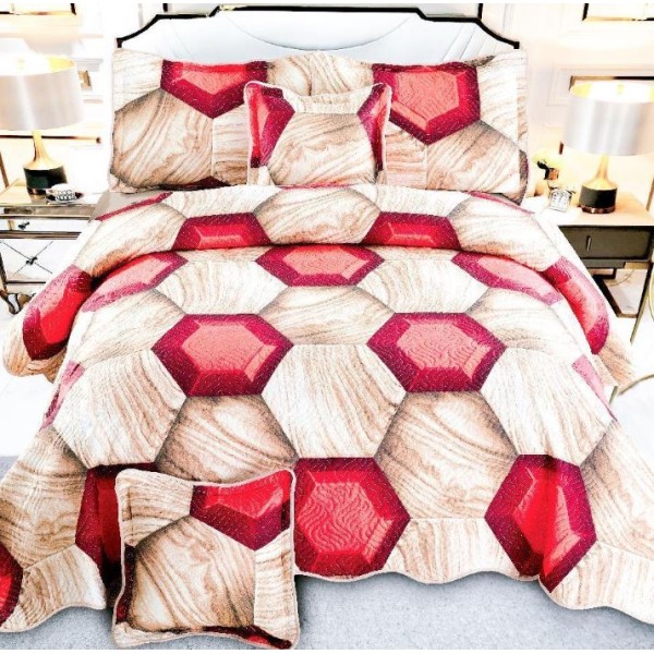 Cuvertură Pat Dublu, 5 Piese, Bumbac 100% , Imprimat –Calitate Premium, cu Imprimeu Durabil, 230x250 cm, E-S94 Cuvertură Pat Dublu, 5 Piese, Bumbac 100% , Imprimat –Calitate Premium, cu Imprimeu Durabil, 230x250 cm, E-S94