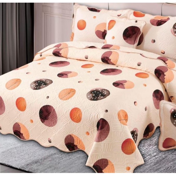 Cuvertură Pat Dublu, 5 Piese, Bumbac 100% , Imprimat –Calitate Premium, cu Imprimeu Durabil, 230x250 cm, E-S307 Cuvertură Pat Dublu, 5 Piese, Bumbac 100% , Imprimat –Calitate Premium, cu Imprimeu Durabil, 230x250 cm, E-S307
